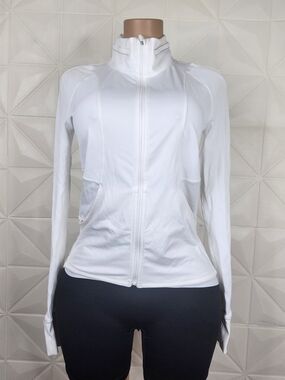 lululemon athletica Women's White Full-Zip Athletic Jacket